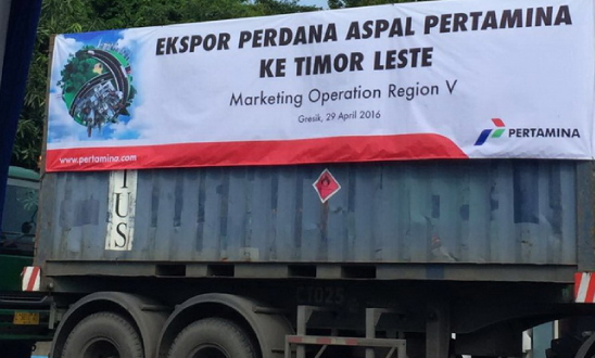 Pertamina Export Asphalt to Timor Leste